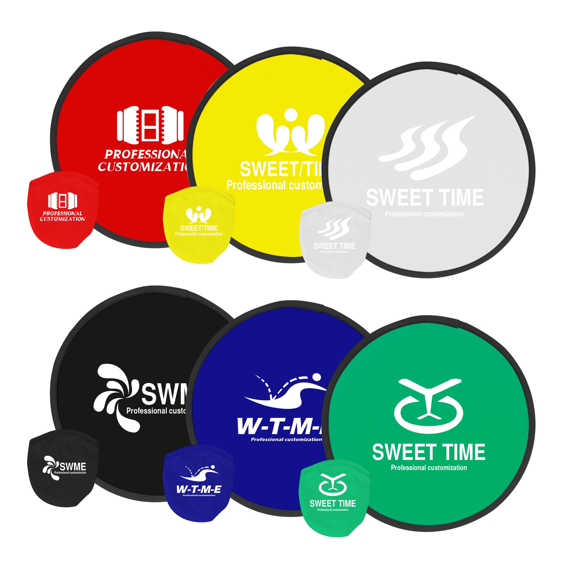 Polyester Foldable Flying Disc With Pouch 2
