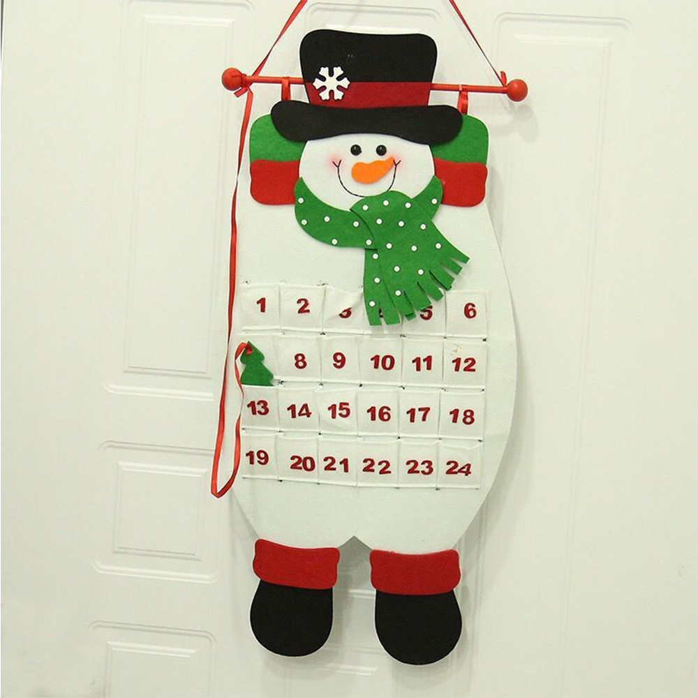 Christmas Santa Claus Countdown Felt Wall Calendar 5