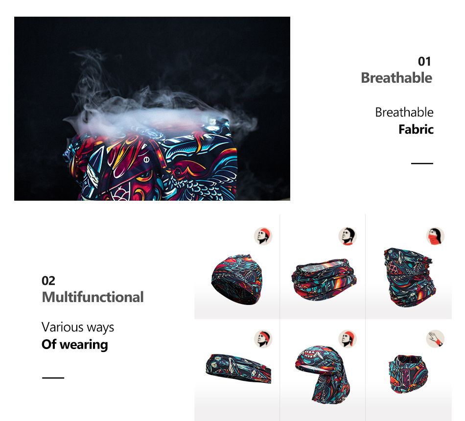 Multi-Use Neck Gaiter, Bandana w/ Full Color Sublimation 4