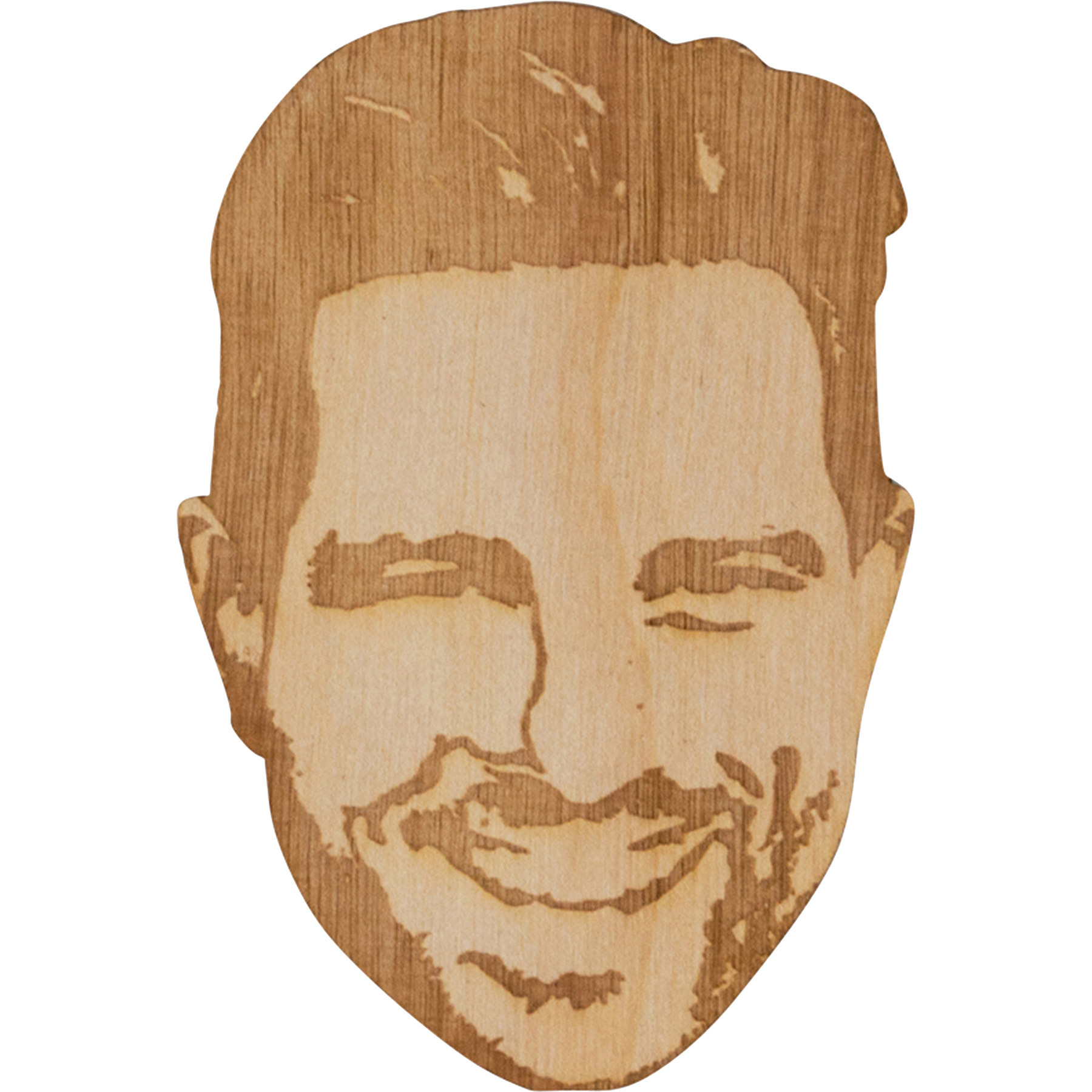 Wood Stickers: 4" W x 4" H