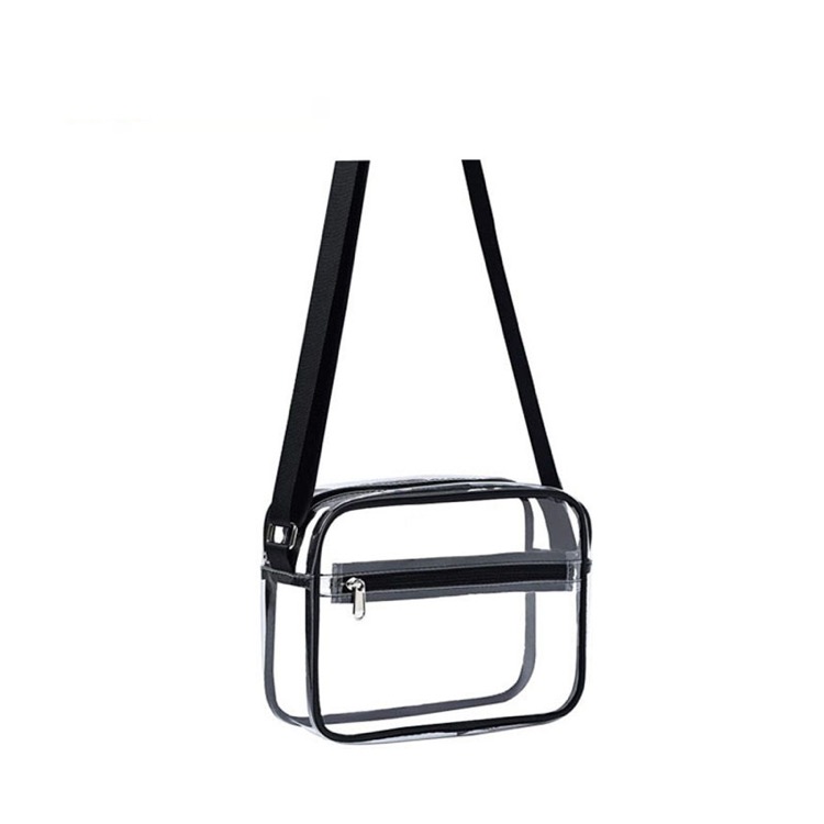 Clear PVC Crossbody Messenger Shoulder Bag w/Adjustable Strap 10