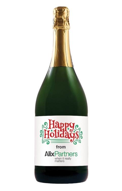 Labeled CA Champagne Sparking White Wine 1.5L with Full-Color Custom Label 1