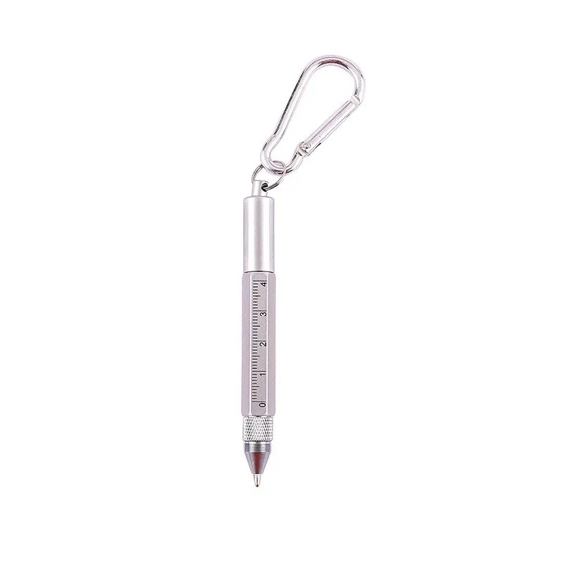 6 In 1 Keychain Multifunction Metal Ballpoint Pen 4
