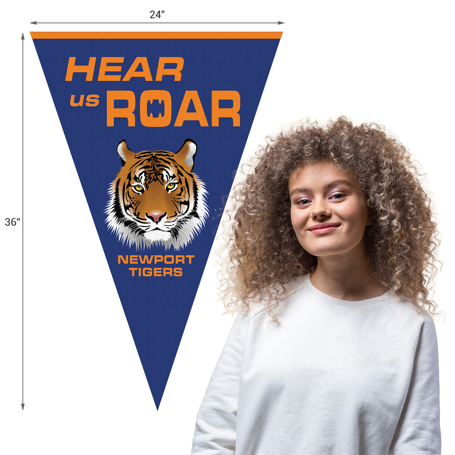 24" x 36" Vertical Triangle Shaped Felt Banner 5
