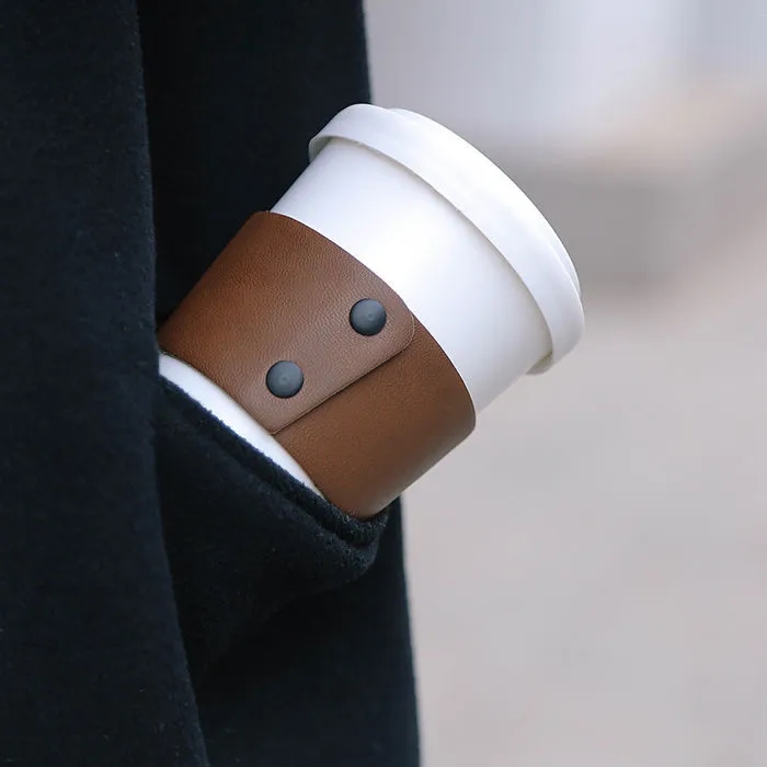 Leather Coffee Sleeve 3