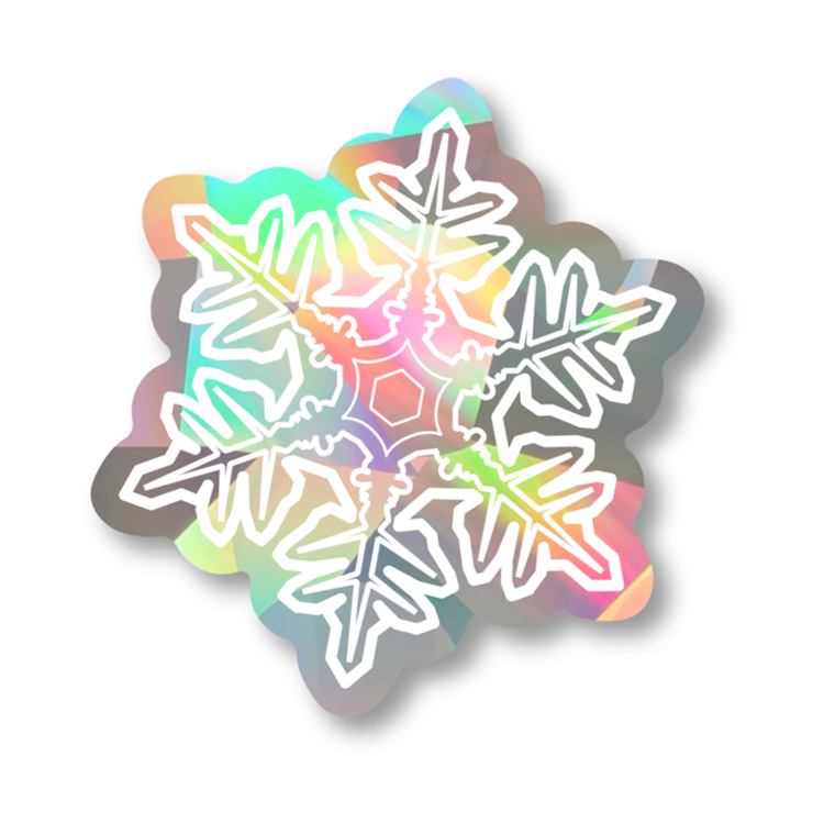 Window Decals - The Snowflake Series Sun Catchers - Holographic Rainbow Window Stickers 1