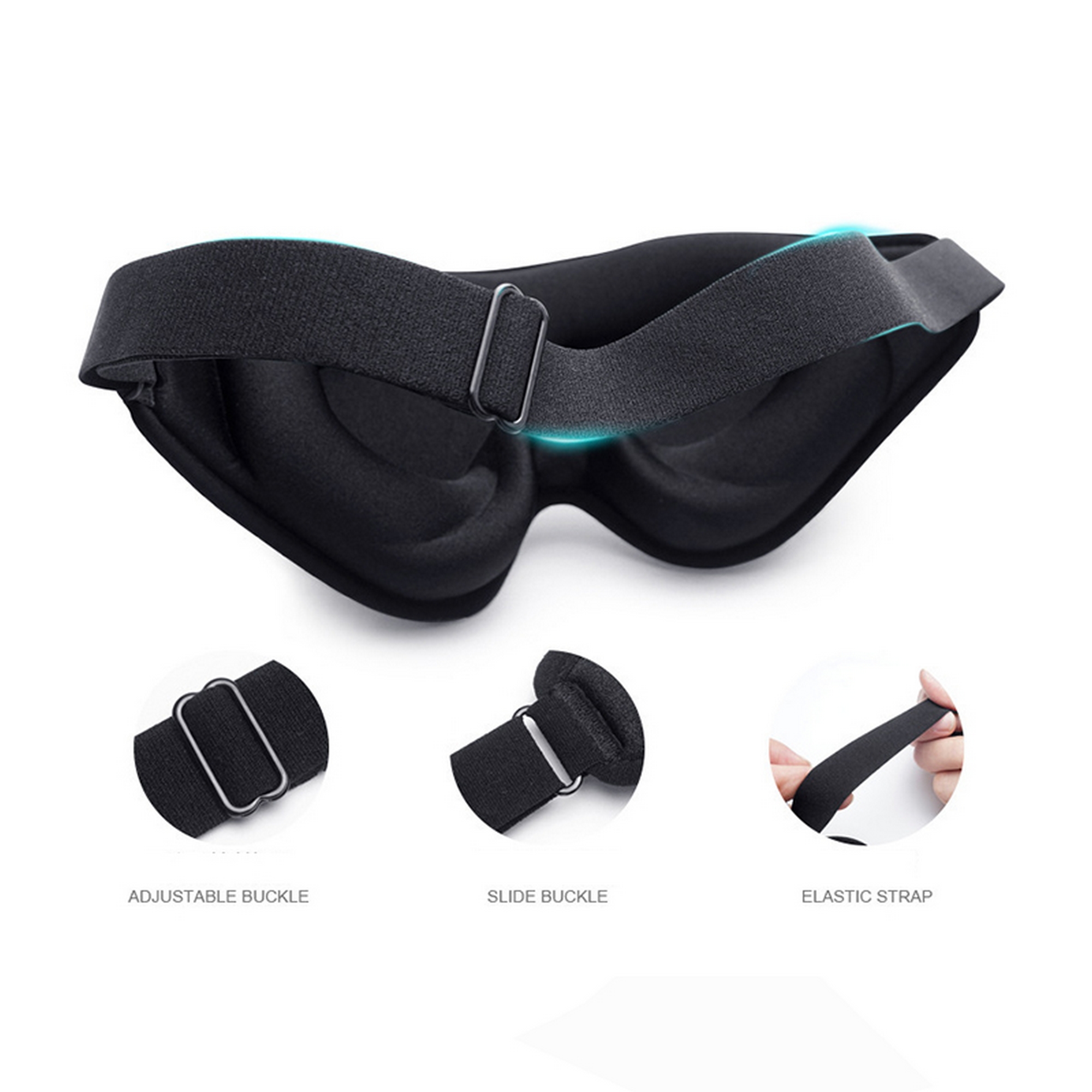 Three-Dimensional Blackout Elastic Sleep Mask 2