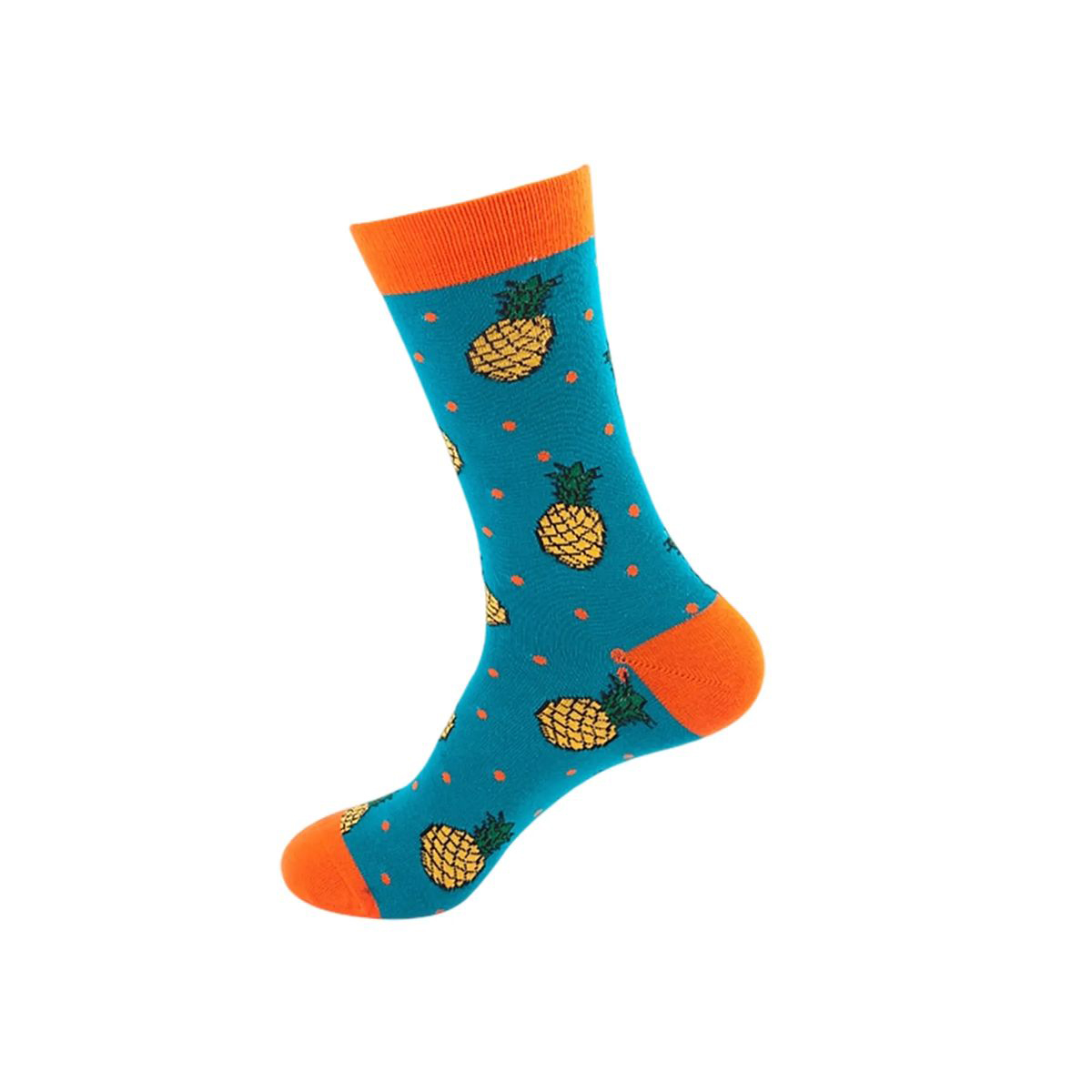 Cotton Crew Socks with Jacquard Pattern 20