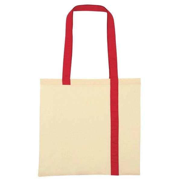 Striped Economy Cotton Canvas Tote Bag 1
