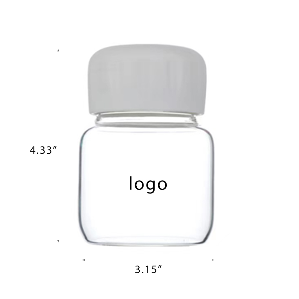 10oz glass with a lid mini scale 1