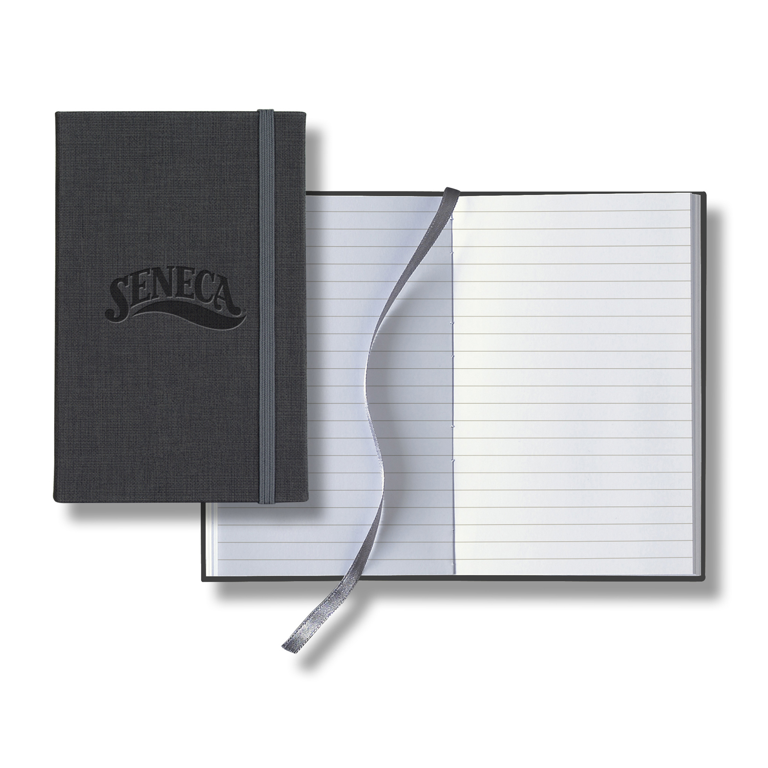 Castelli Linen Banded Pico Lined White Page Journal 13
