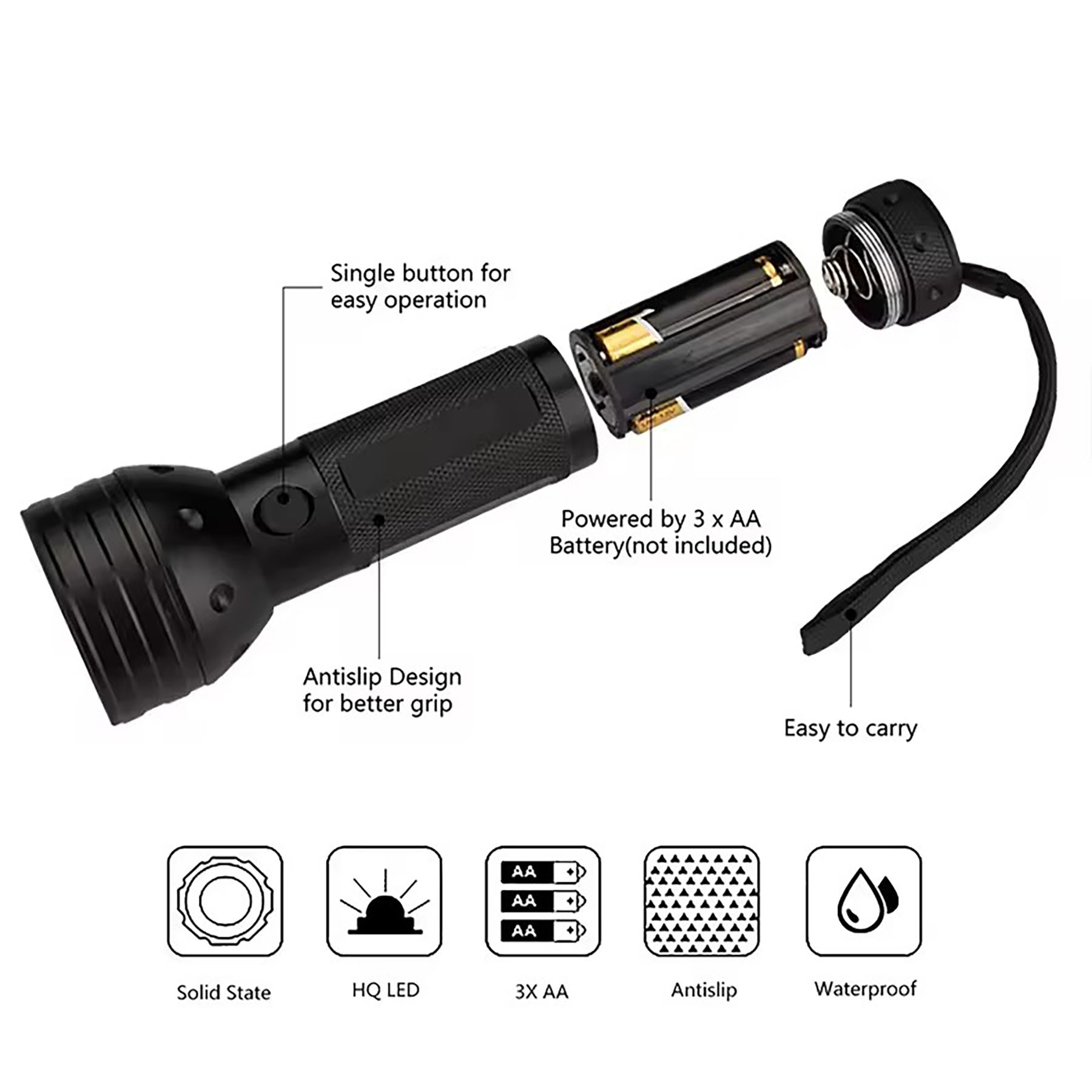 51 LED Ultraviolet Flashlight 3