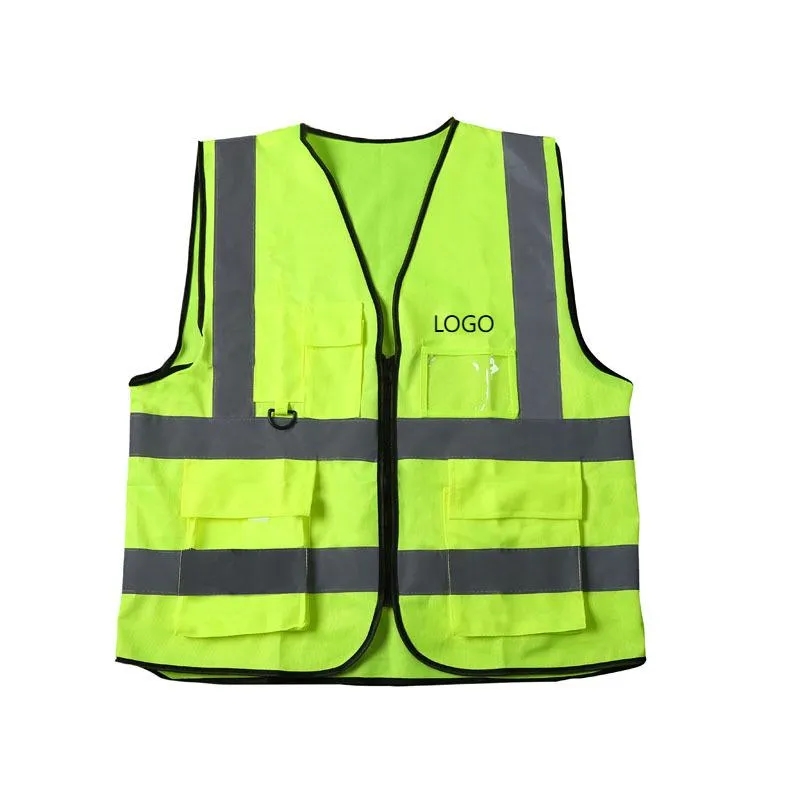 Workwear Reflective Safety Vest With Pockets 7