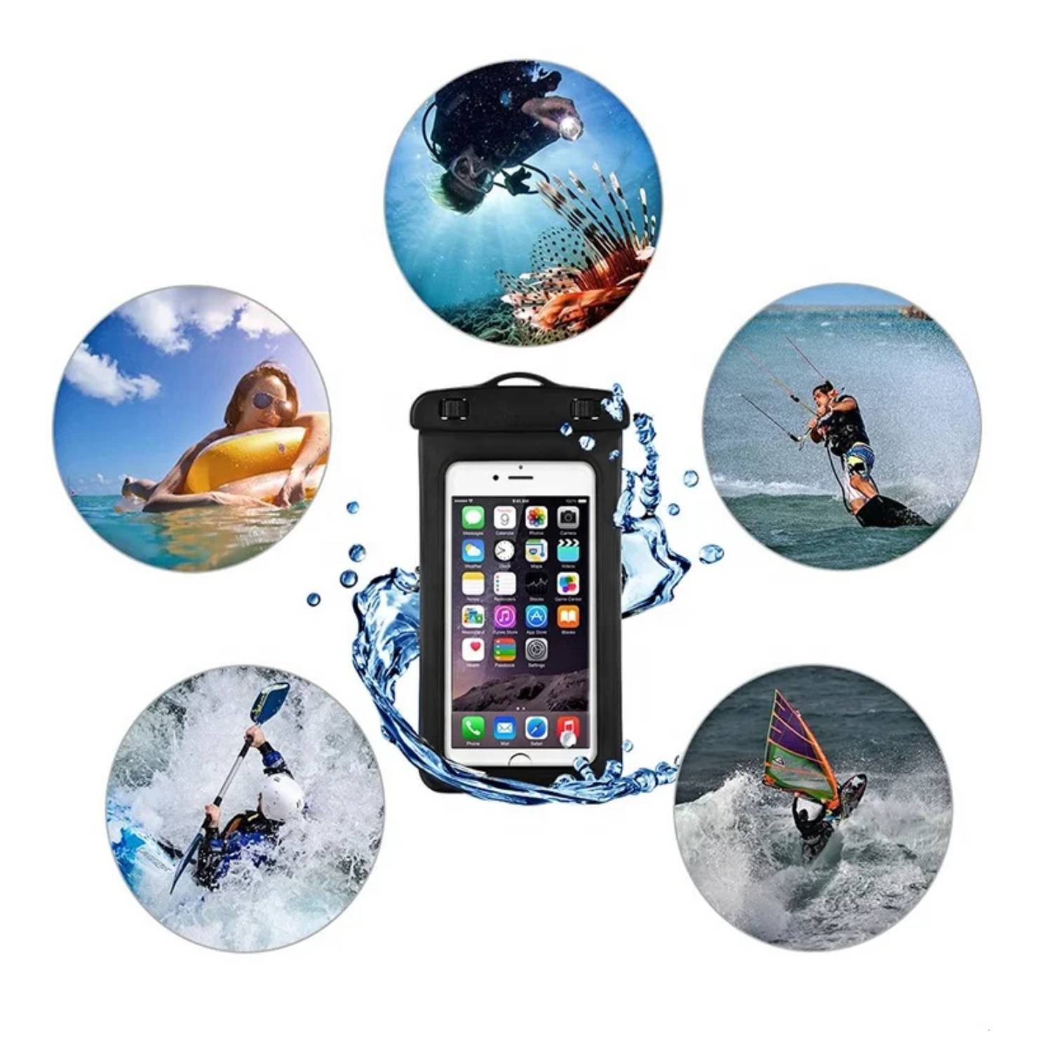 IPX8 Waterproof Mobile Phone Pouch Case with Armband 7