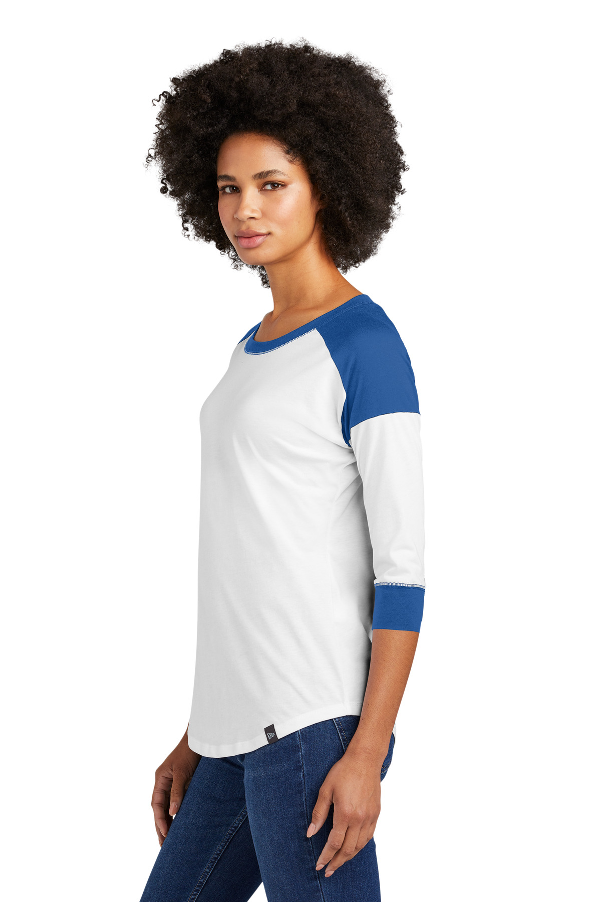 New Era Women's Heritage Blend 3/4-Sleeve Baseball Raglan Tee. LNEA104 36