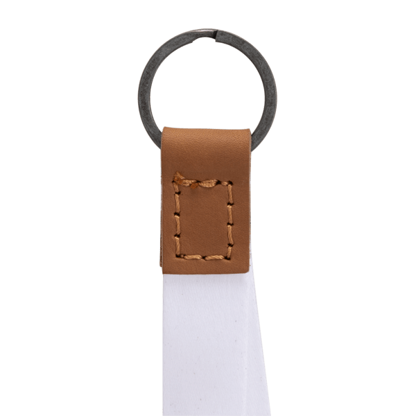 Dye Sublimated Keychain with Leather Accent 11
