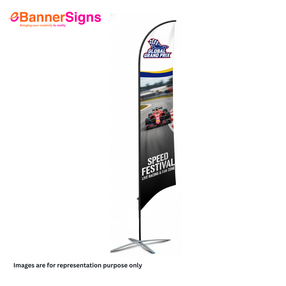 Concave Flag with Cross Base 4