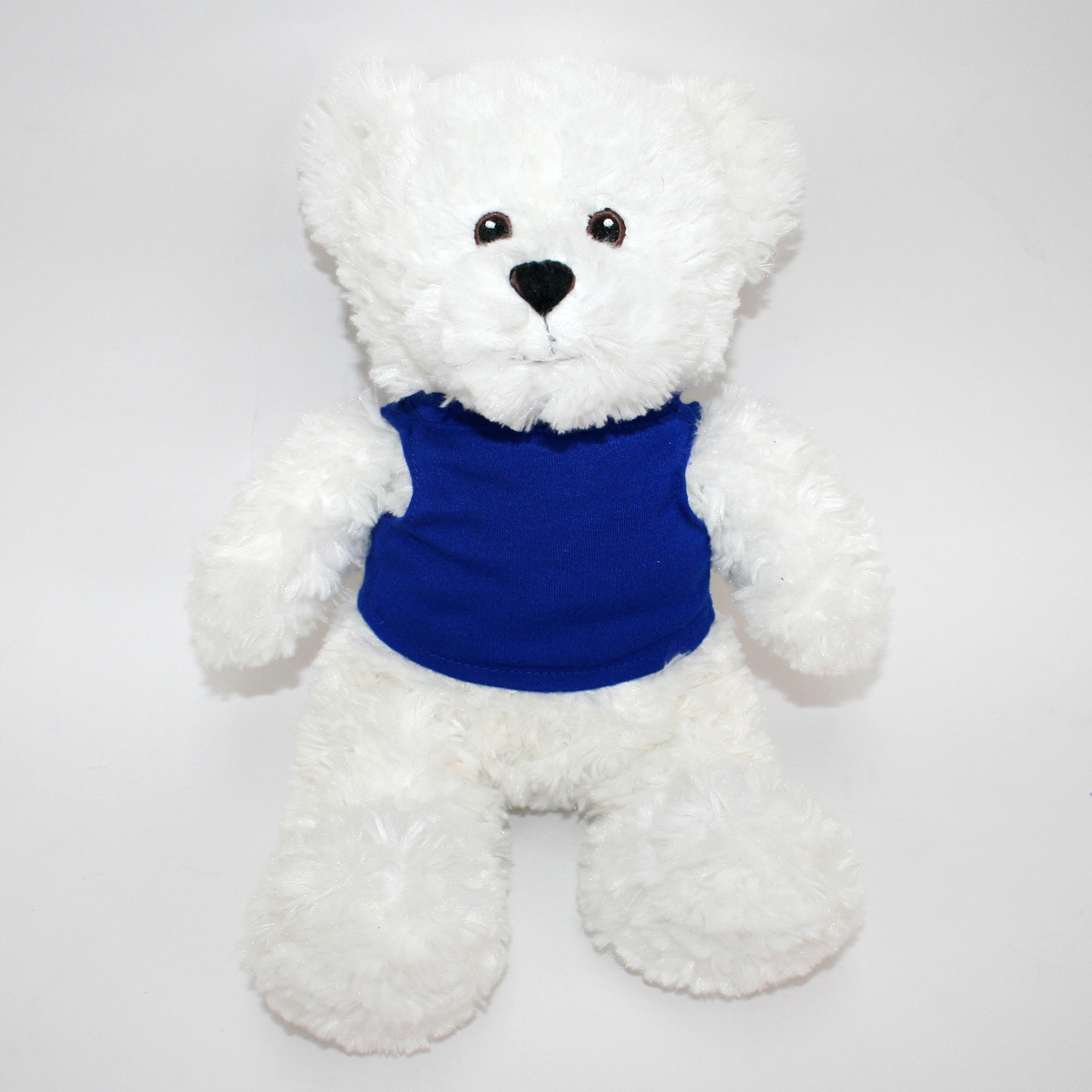12" White Bear with Embroidered Eyes 23