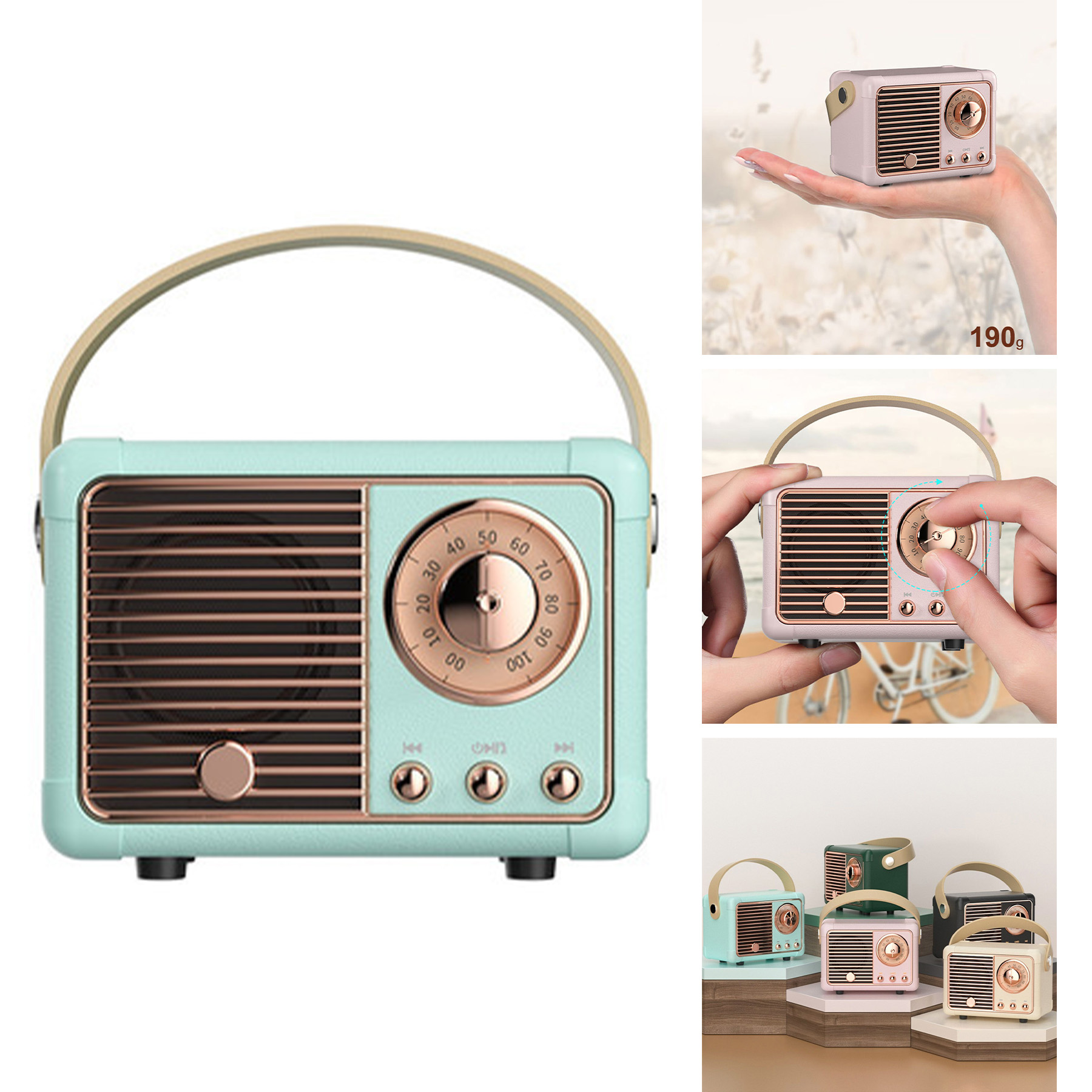 Retro Speaker Old Fashioned Classic Portable Mini Wireless Speaker 2