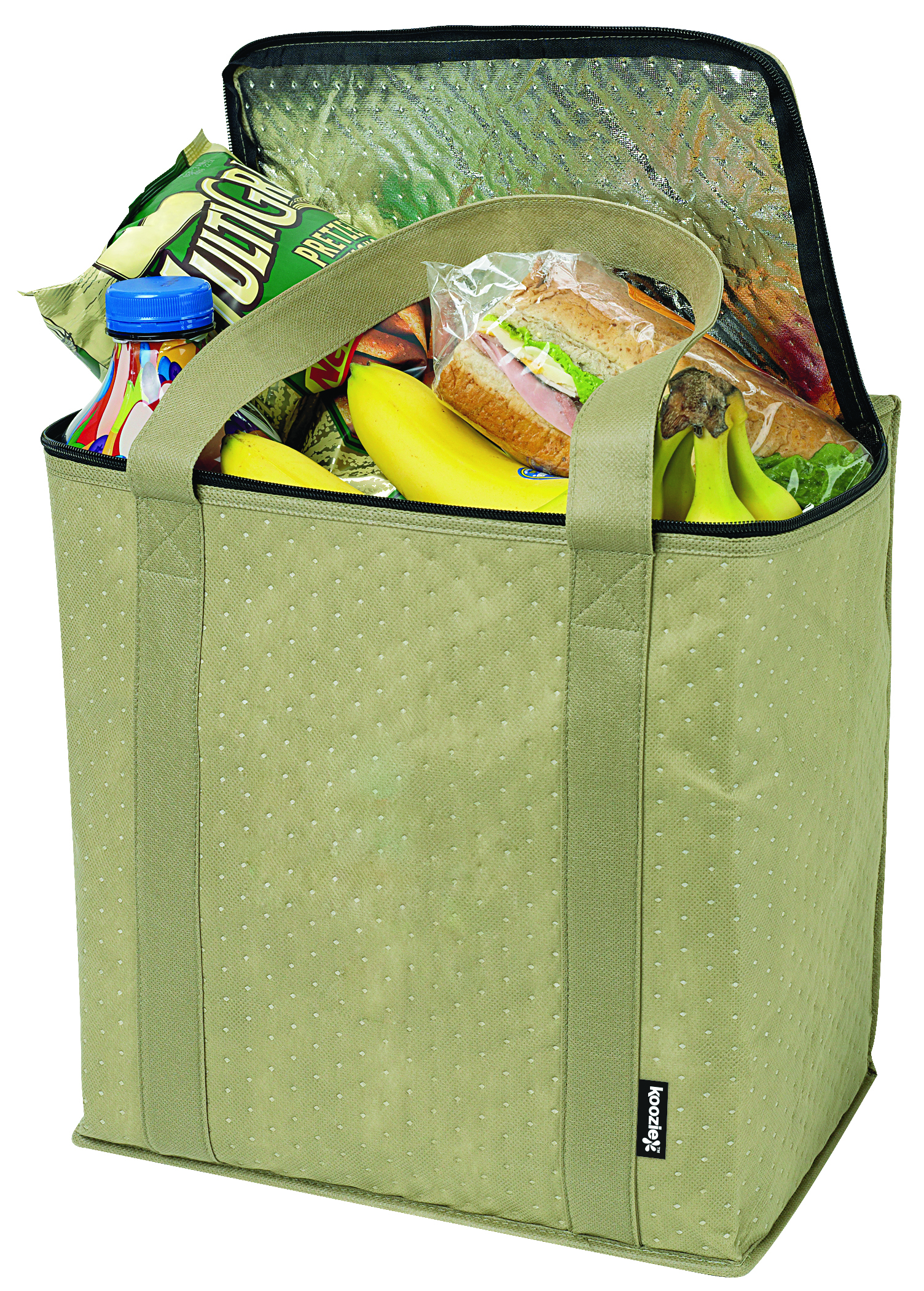 Zippered Insulated Grocery Tote