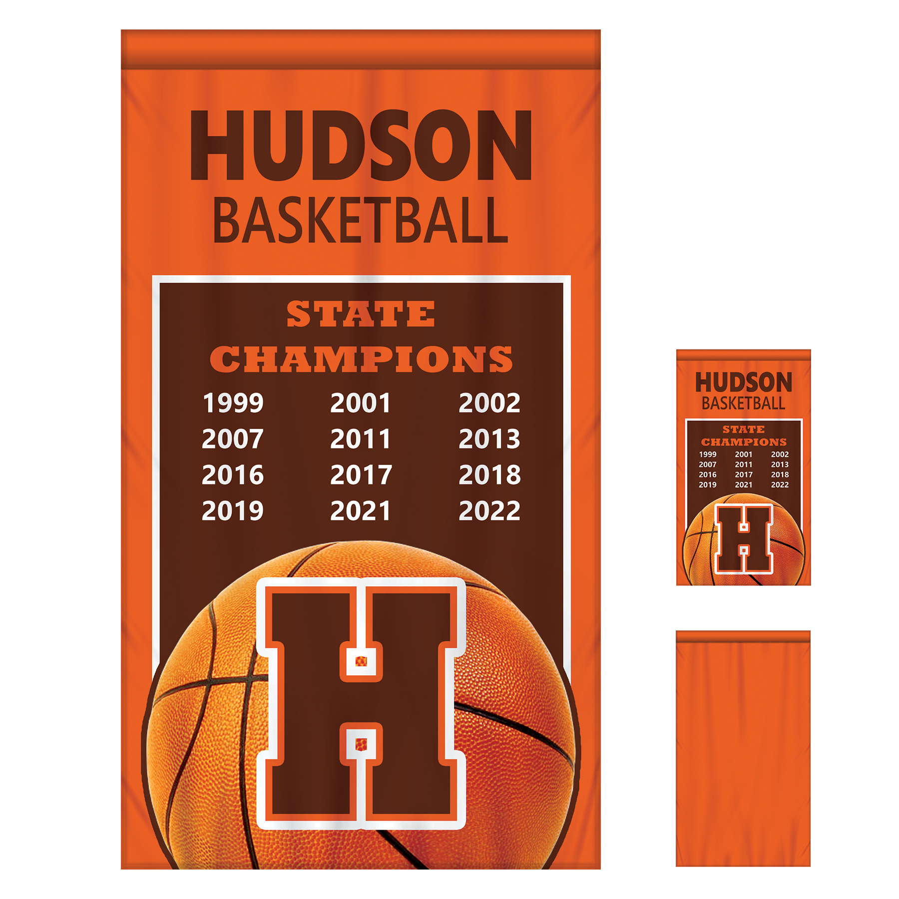 3' x 5' Championship Banner Single Sided with Backliner Straight Cut 11