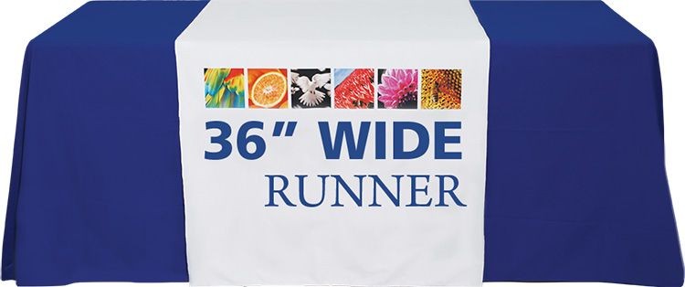 36" Wide 3-Sided Economy Coverage Table Runner