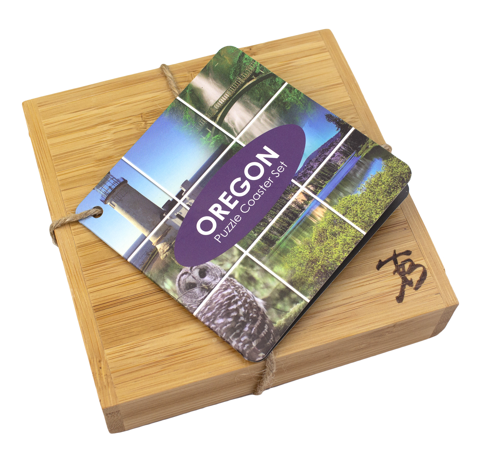 Oregon Puzzle Coaster Set 8