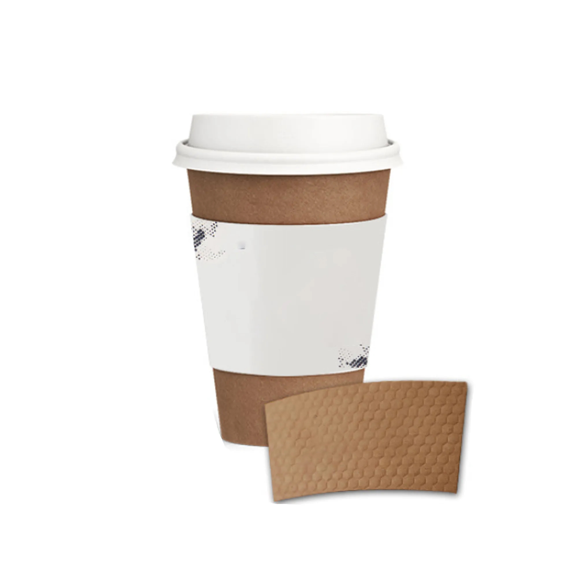 MOQ250 Corrugated Cup Sleeve for Hot and Cold Drinks 1
