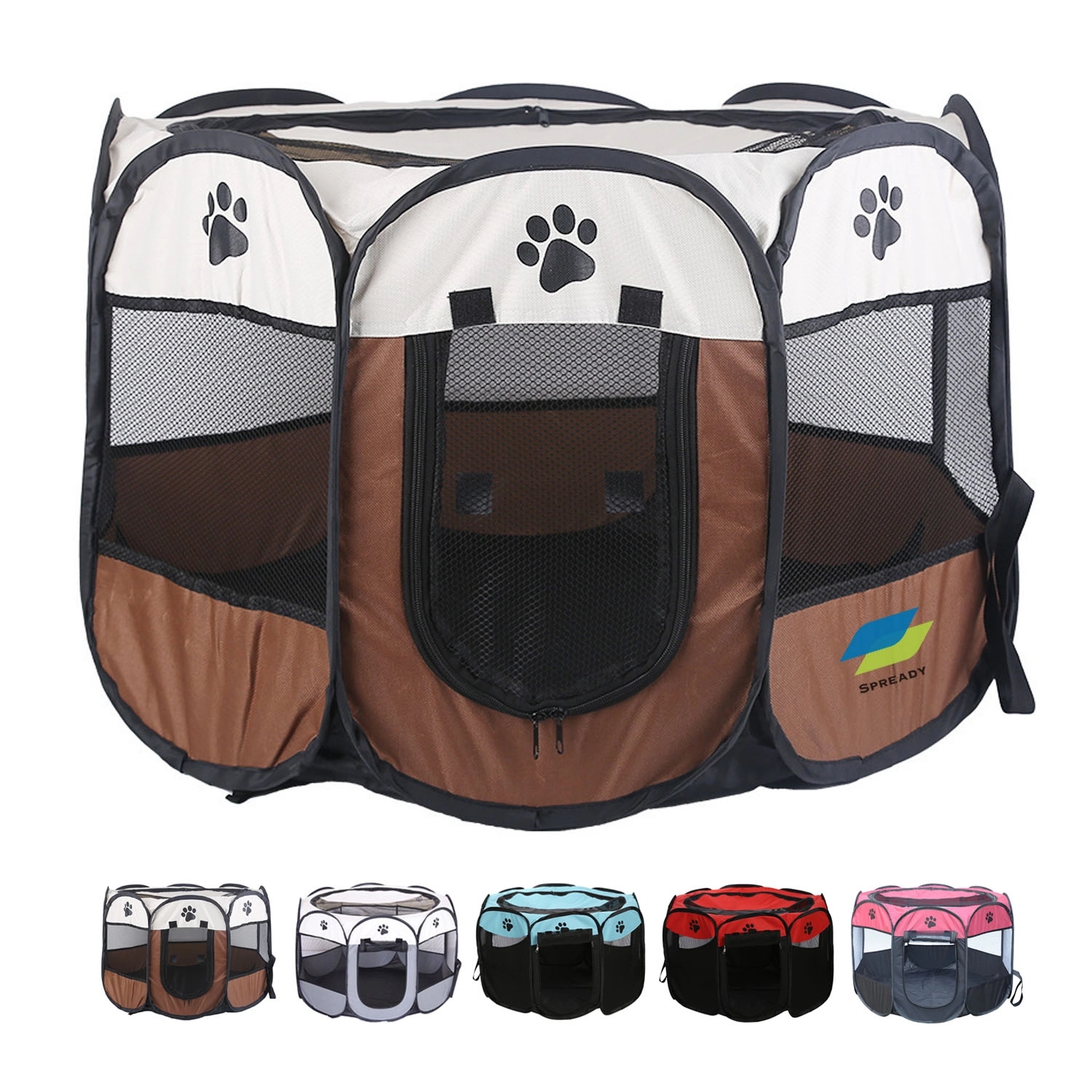 Portable Foldable Pet Playpen Crates Kennel Oxford Cloth 2