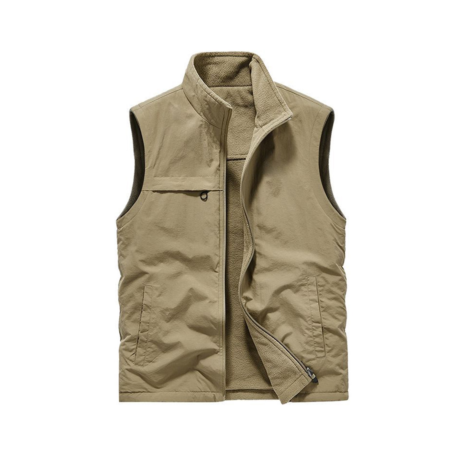 Men's Reversible Double-sided Wearable Fleece Vest 2