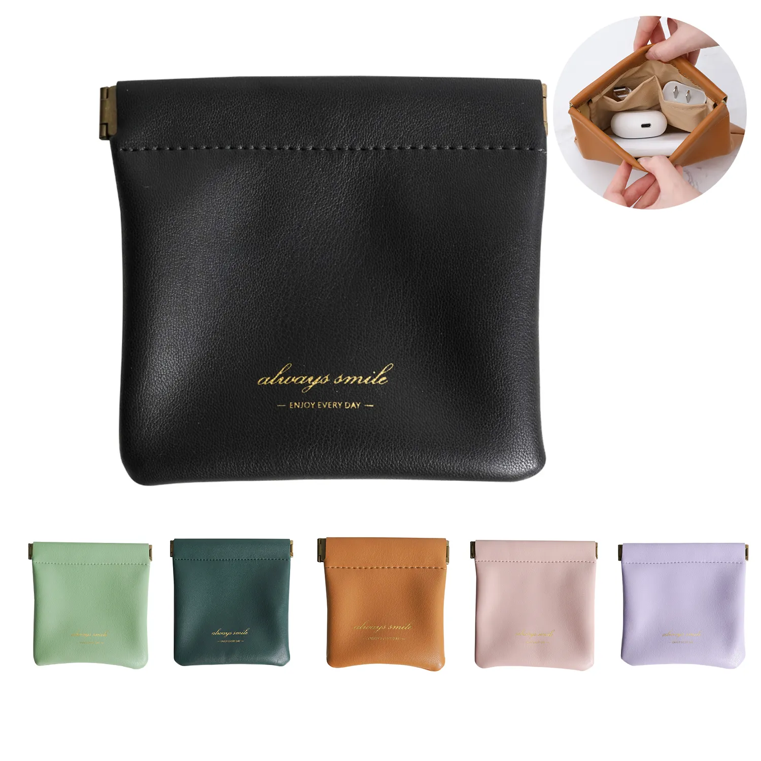 PU Double Coin Wallet 4