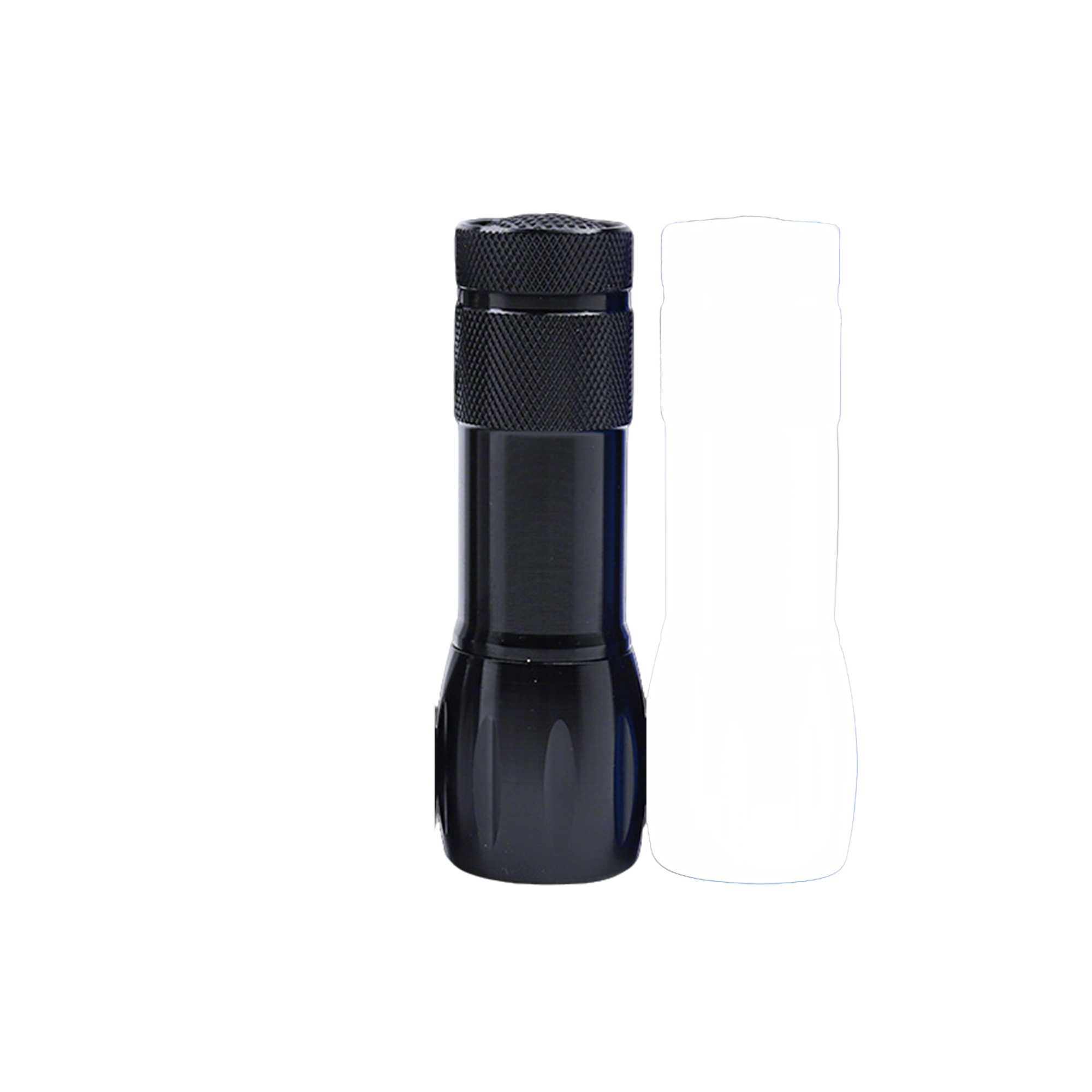 Mini Aluminum LED Flashlight With Push Button 3.7" 4