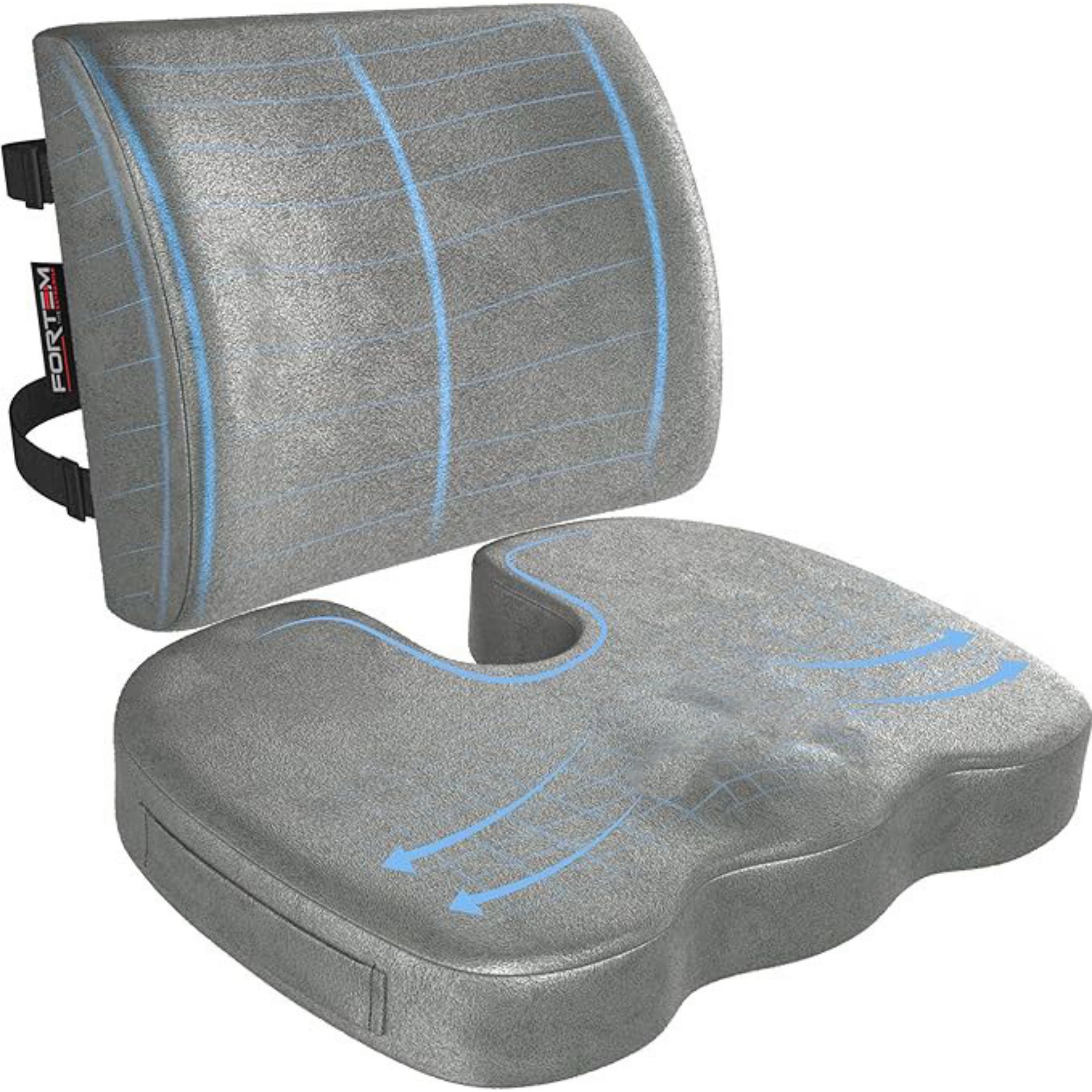 Memory Foam Seat Cushion and Lumbar Support 3