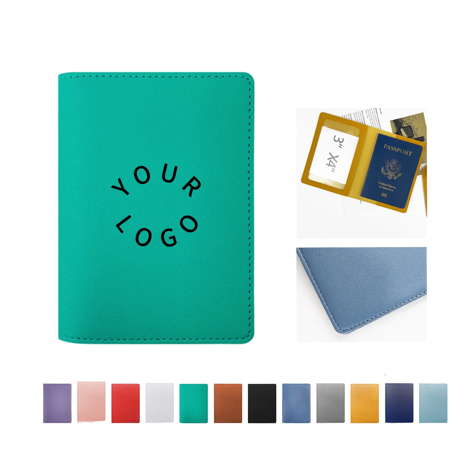 Sleek PU Passport Protector 13