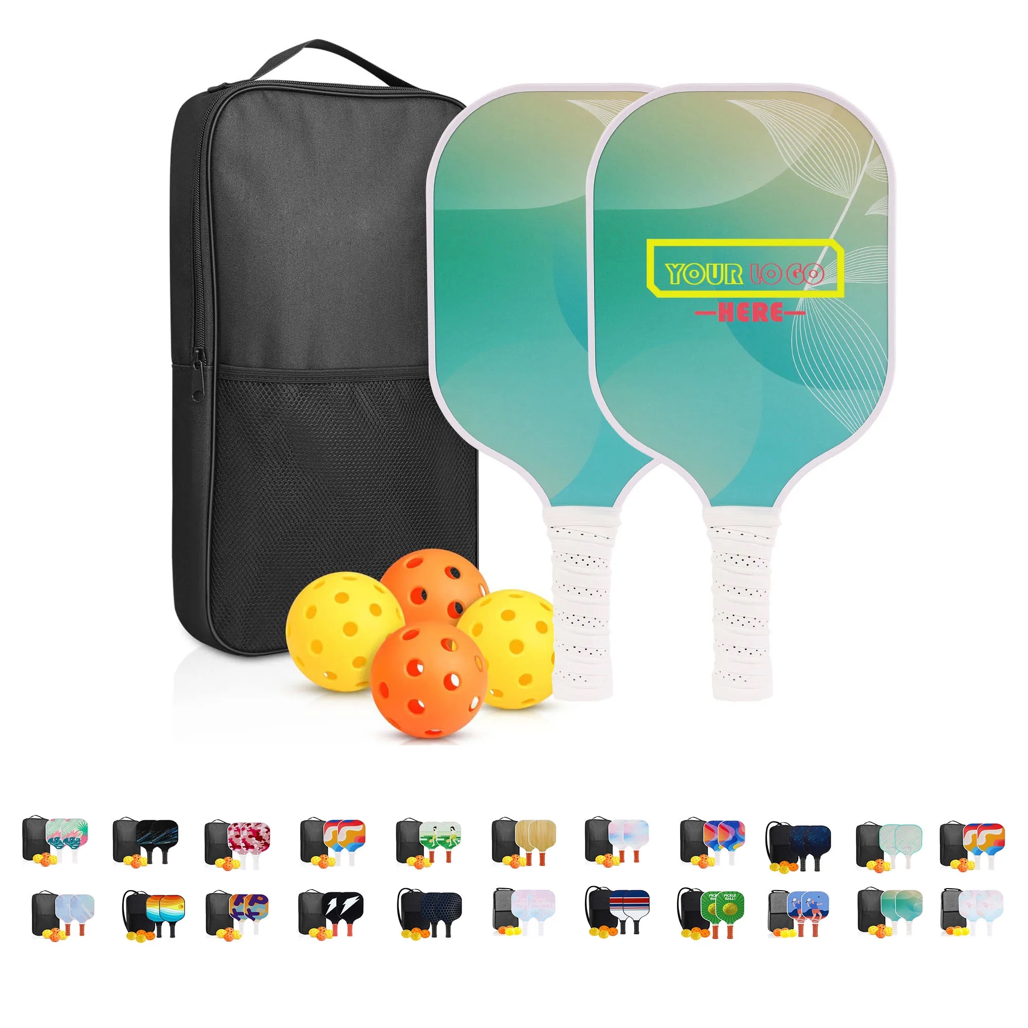 Portable Carry Bag Pickleball Paddles Set 9