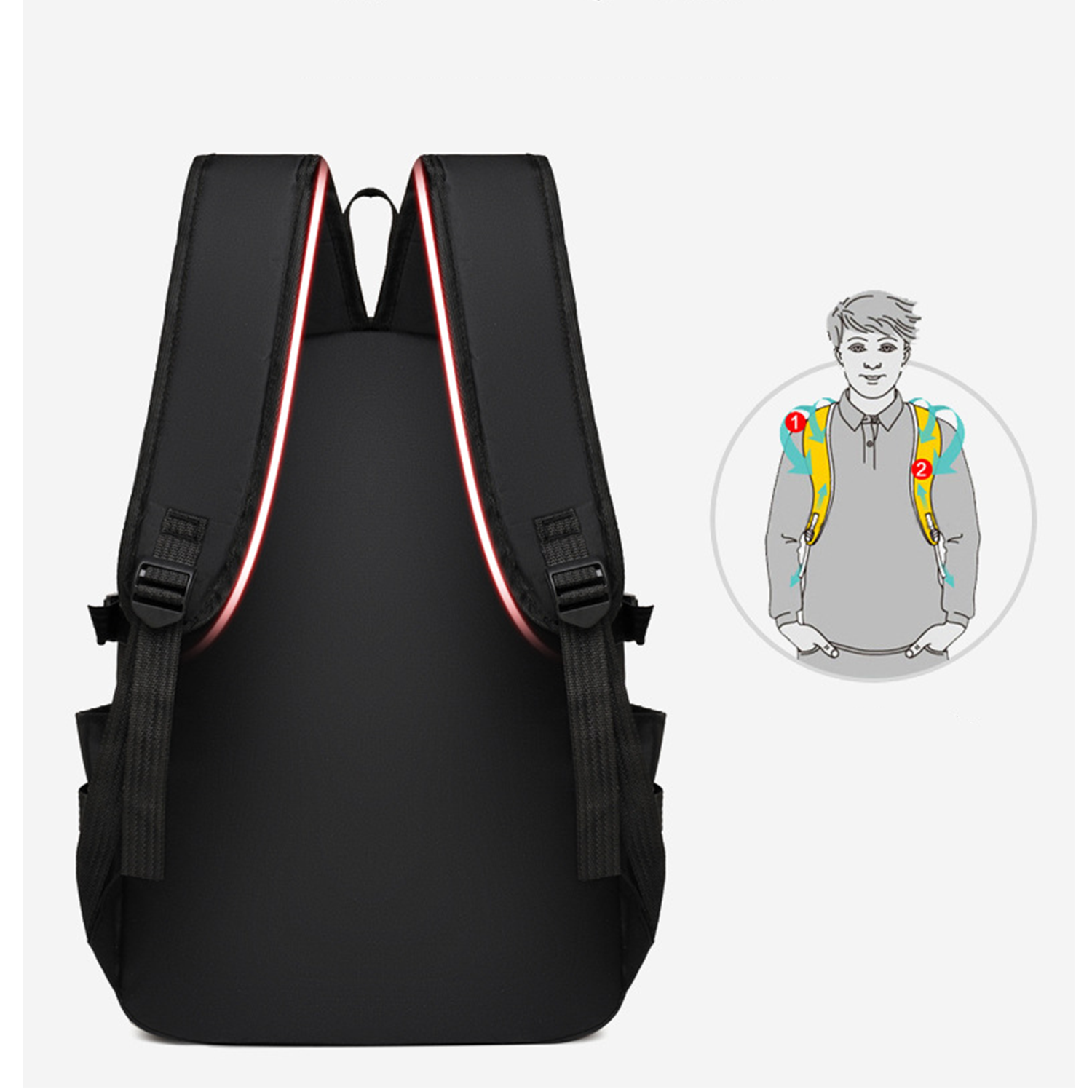 Nylon Large Capacity Backpack for College 5