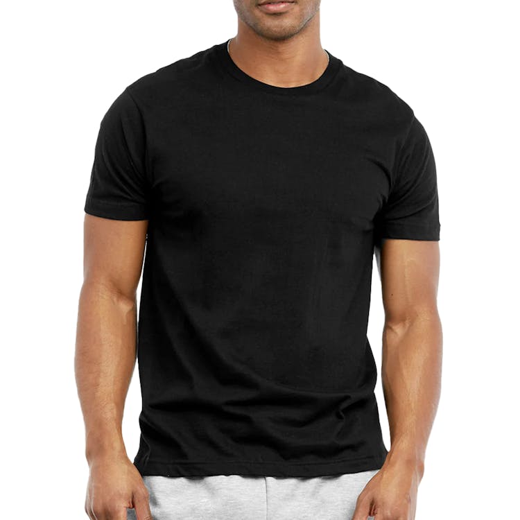 Men's Crew Neck T-Shirts - X-Large Black 1