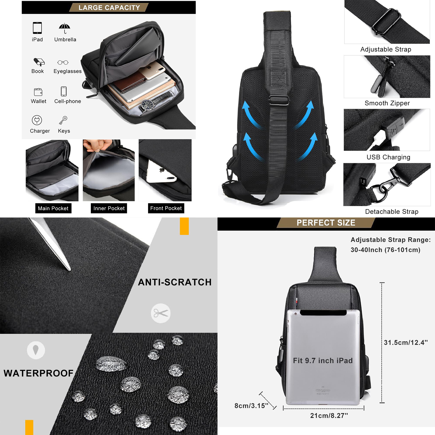 Multifunction Crossbody Bag For Men 2