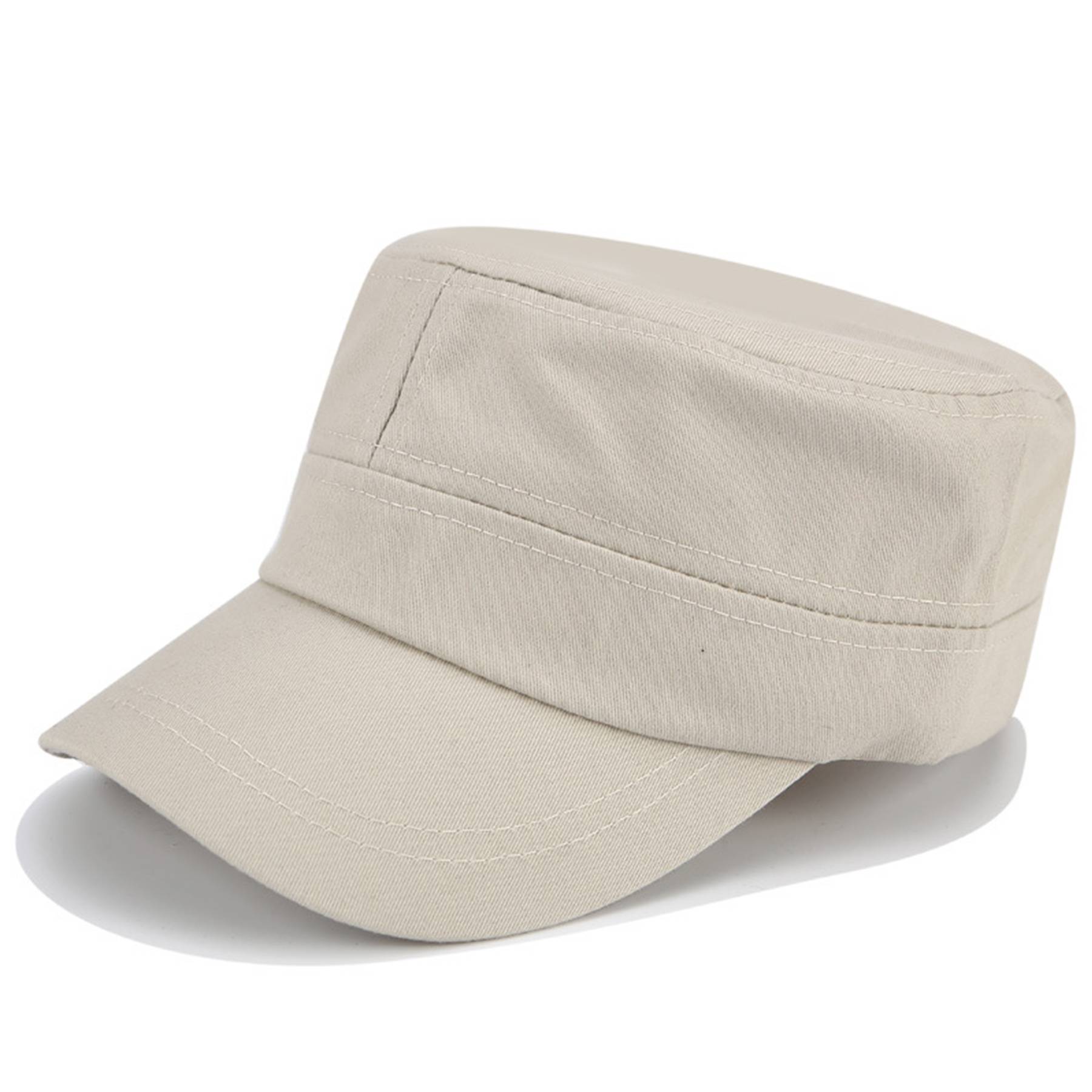Cotton Summer simple monochrome flat hat for men 2