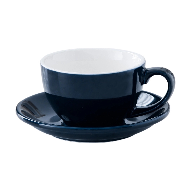 7.4 Oz Ceramic Coffee Cup with Saucer 11