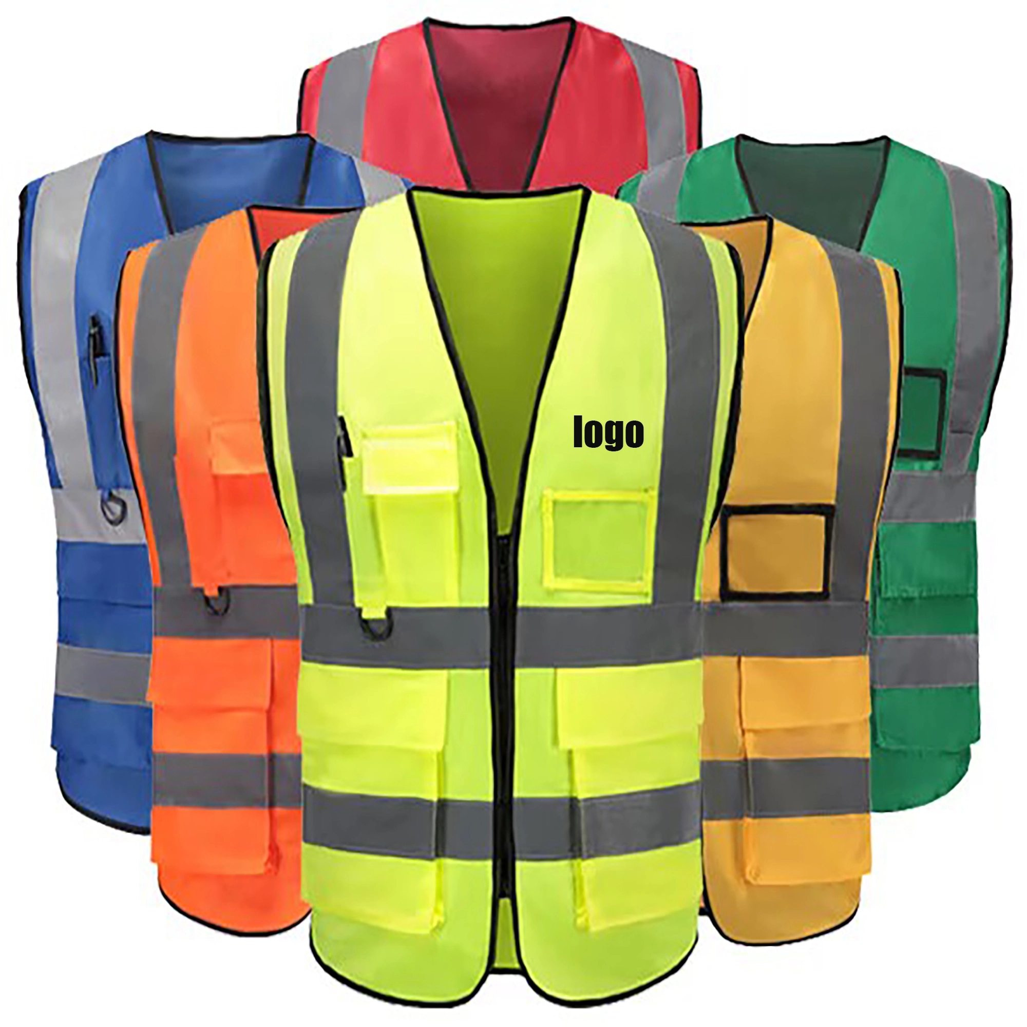 Multi-pocket reflective safety vest 3