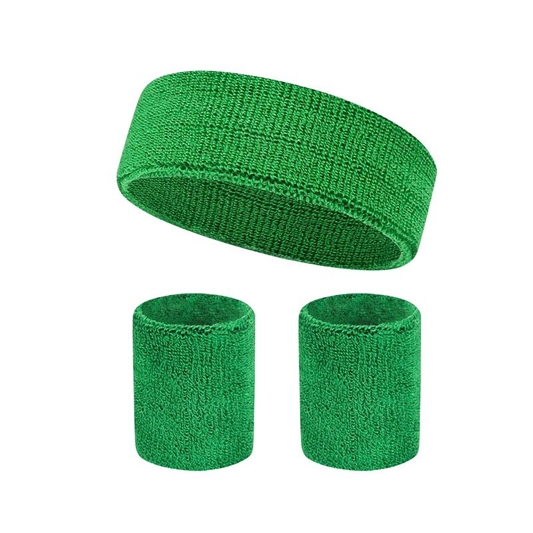 Solid Color 3 Pieces Bracer Wristband Sweatband 7