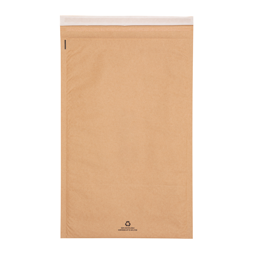 Natural Kraft Padded Mailer - 100% Recyclable, custom paper bag with logo imprint 2