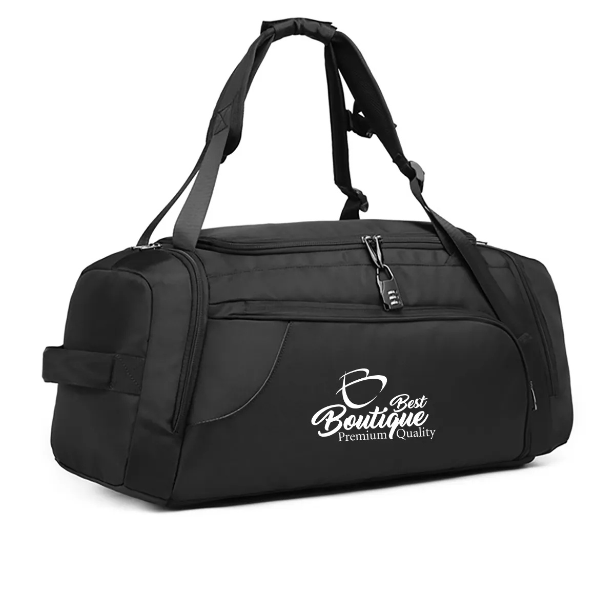 Overnight Travel Duffel Bag Backpack with Combination Lock 4