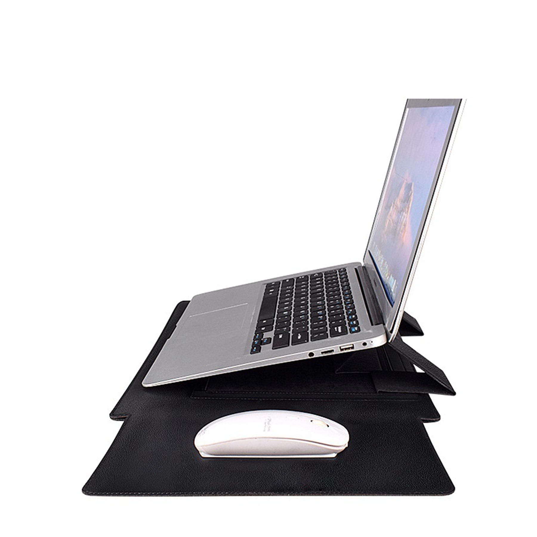 15" Multifunctional Laptop Sleeve -Stand with Mouse Mat 1