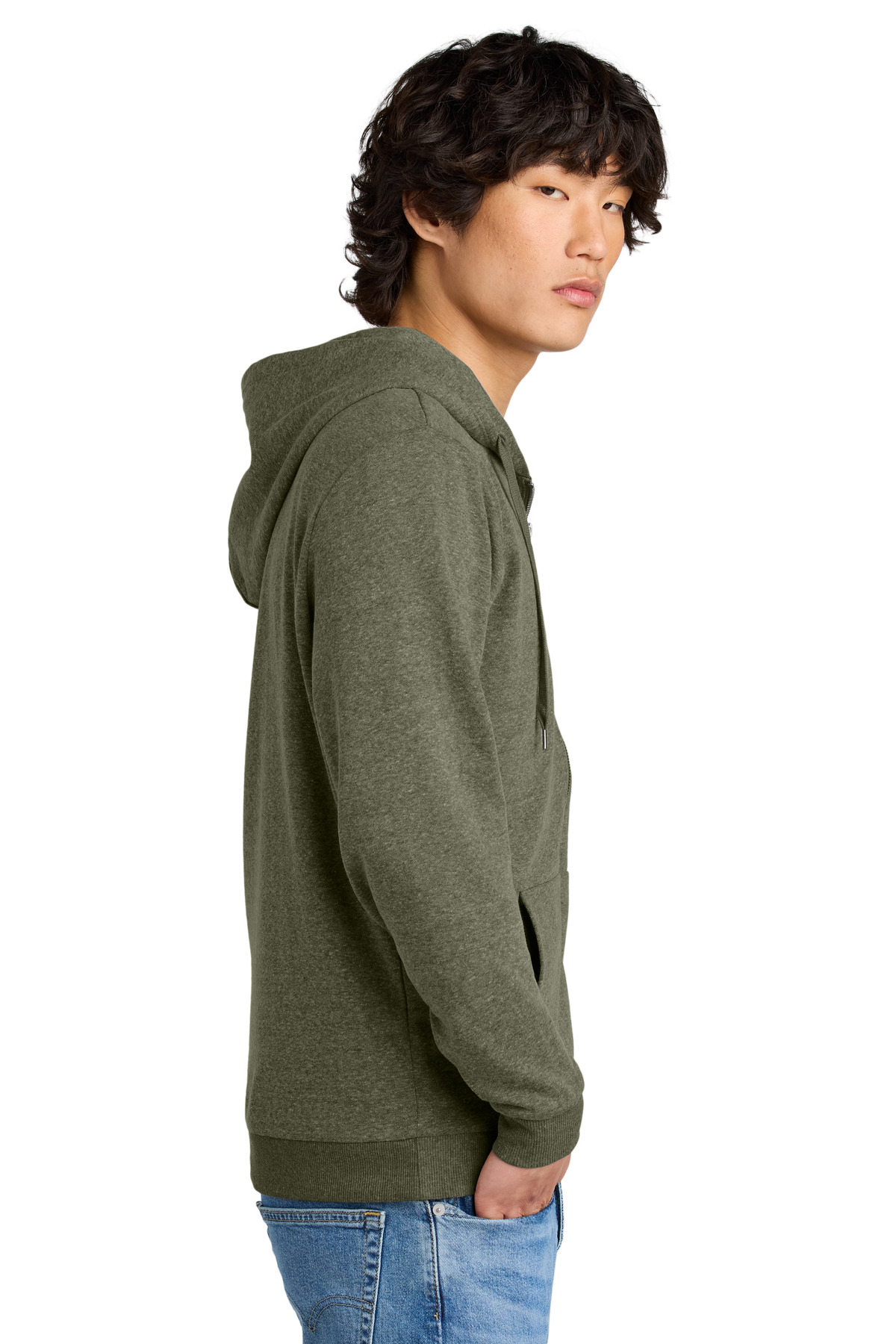 District Perfect Tri Fleece Full-Zip Hoodie DT1302 23