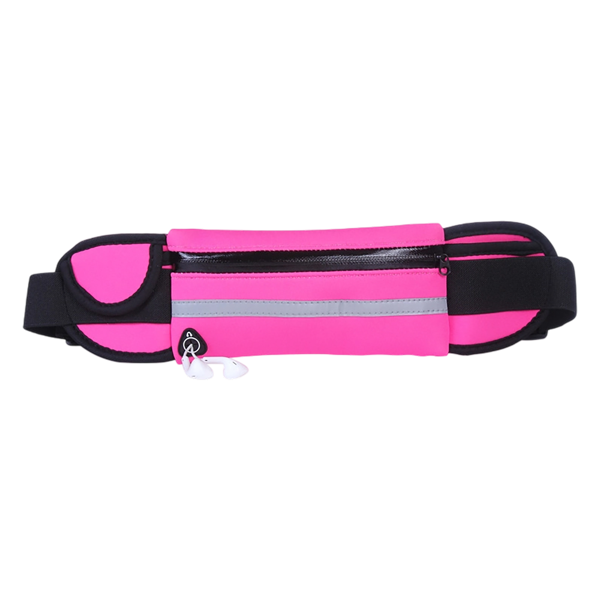 Ultra Thin Nylon Sports Fanny Pack With Reflective Strip 28" x 4" 4