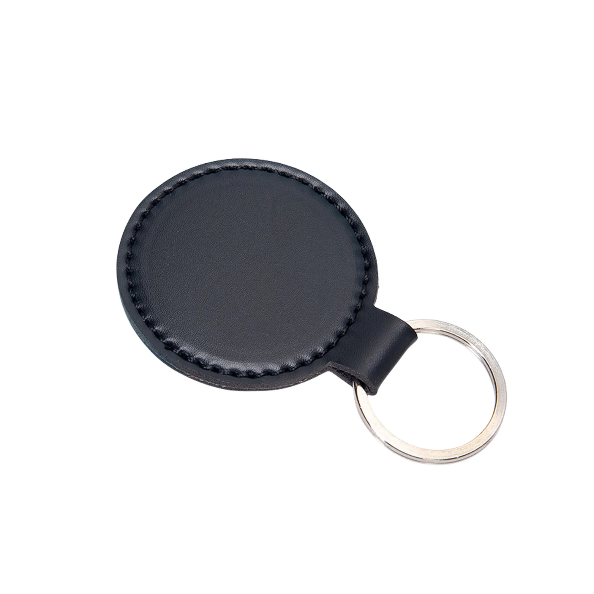 PU Leather Round Style Keychain 2
