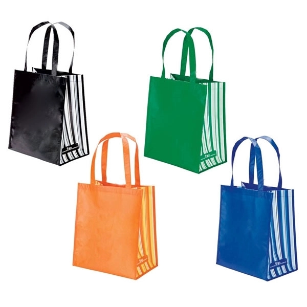 100% RPET Laminated Grocery Bag 12"W x 14"H x 8"D 2