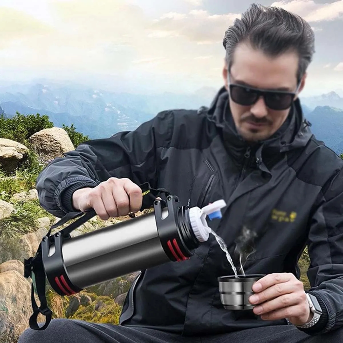 40oz. Insulated Bottle Travel Vacuum Stainless Steel Thermos 1